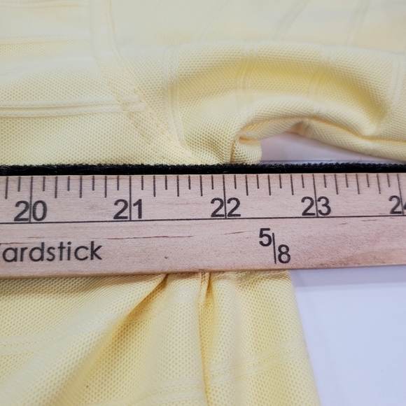 PGA Tour Men's XL Yellow Golf Polo Textured Soft Sport Short Sleeve Shirt - Picture 8 of 11